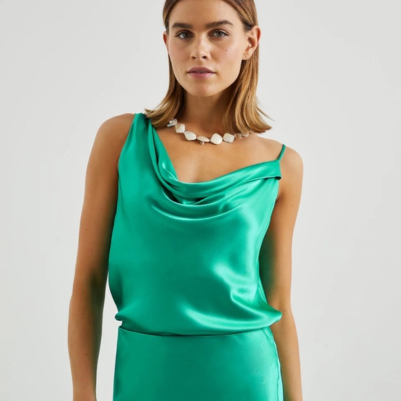 Nwot Rails Satin Mae Tank in Jade - Picture 1 of 3